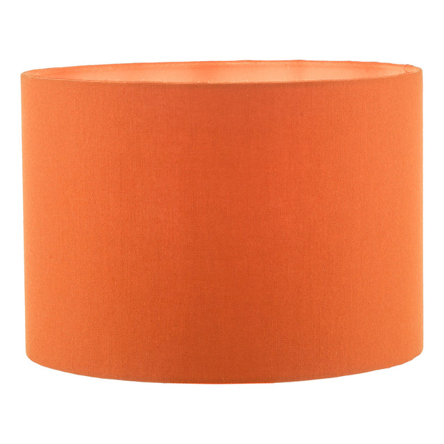 Discus Orange Cotton Drum Shade 28cm