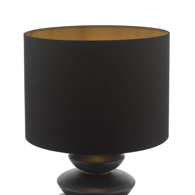 Discus Ceramic Table Lamp Black With Shade