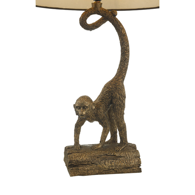 Dwayne Monkey Table Lamp Bronze With Shade