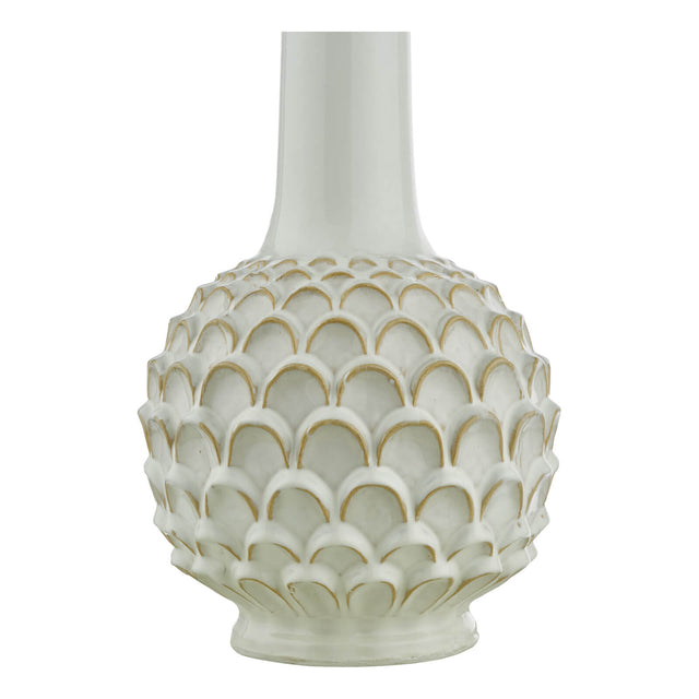 Edlyn Table Lamp White Reactive Glaze With Shade