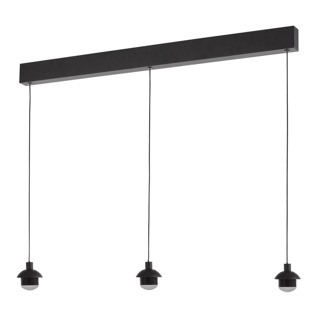 Eileen 3 Light Bar Pendant Matt Black LED - Fitting Only