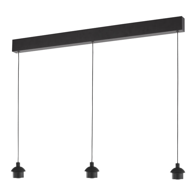 Eileen 3 Light Bar Pendant Matt Black LED - Fitting Only