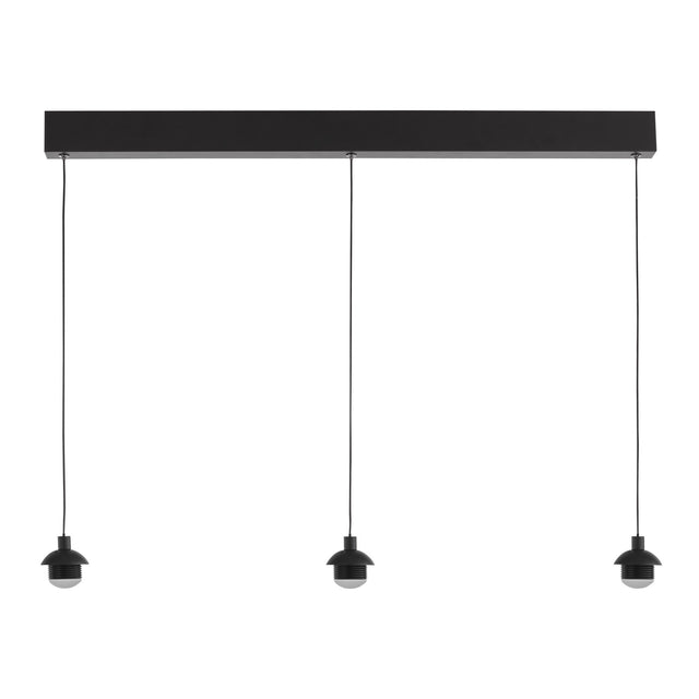 Eileen 3 Light Bar Pendant Matt Black LED - Fitting Only