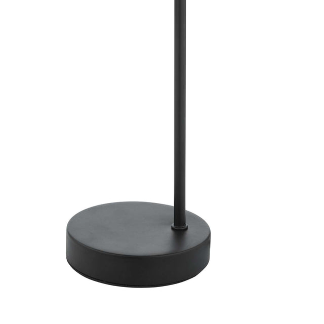 Eissa 1 Light Touch Table Lamp Matt Black Smoked Glass