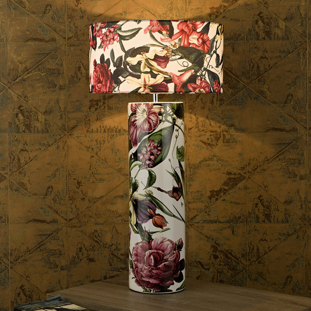 Elana Table Lamp Tropical Print Ceramic Base Only