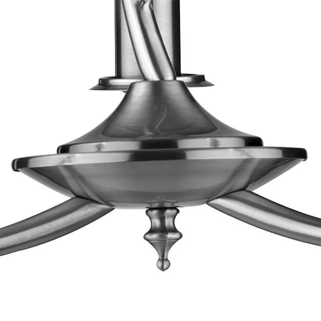 Elka 3 Light Pendant Satin Chrome