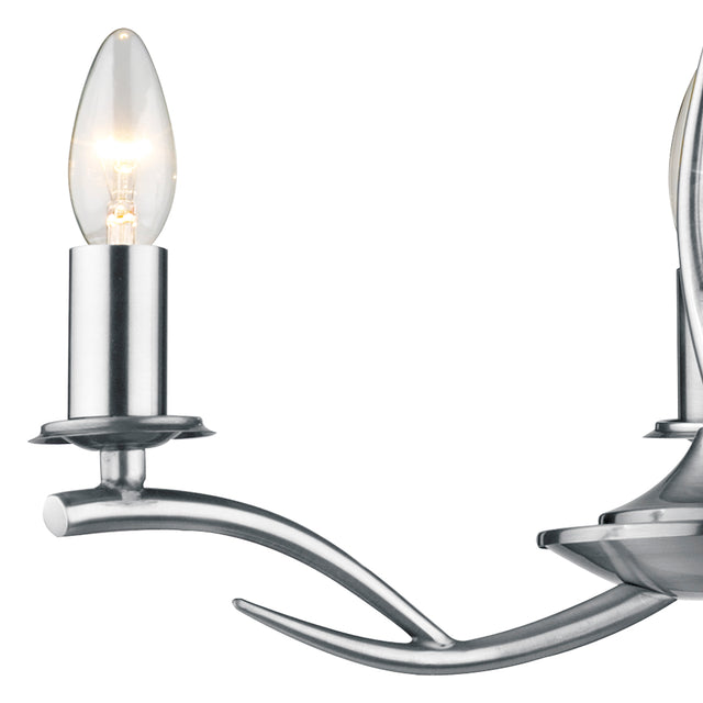 Elka 3 Light Pendant Satin Chrome