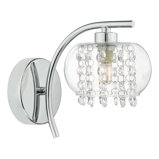 Elma Wall Light Polished Chrome & Glass