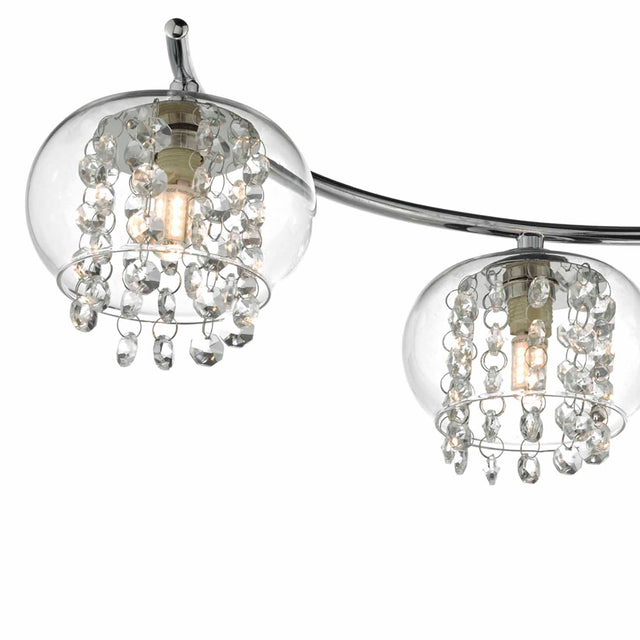 Elma 6lt Semi Flush Polished Chrome & Crystal