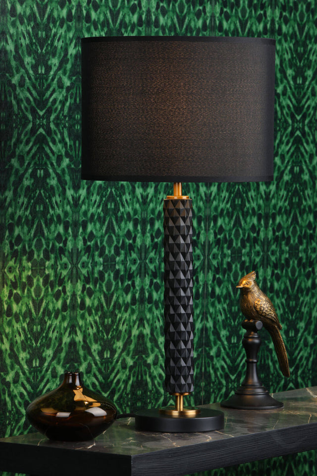 Emani Table Lamp Black Aged Gold Base Only