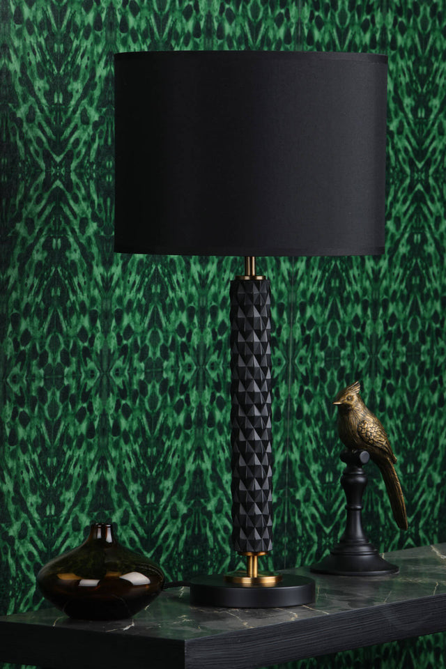 Emani Table Lamp Black Aged Gold Base Only