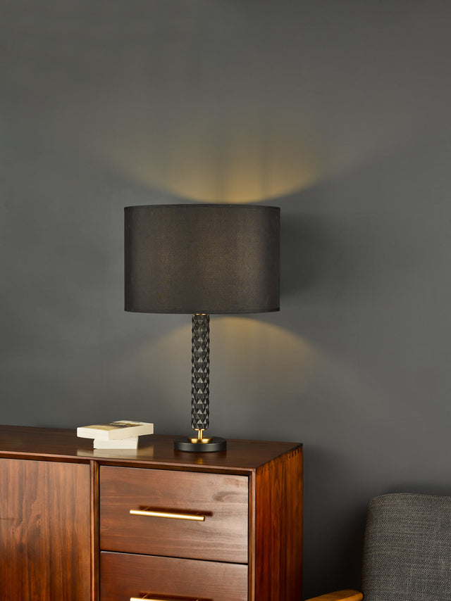 Emani Table Lamp Black Aged Gold Base Only