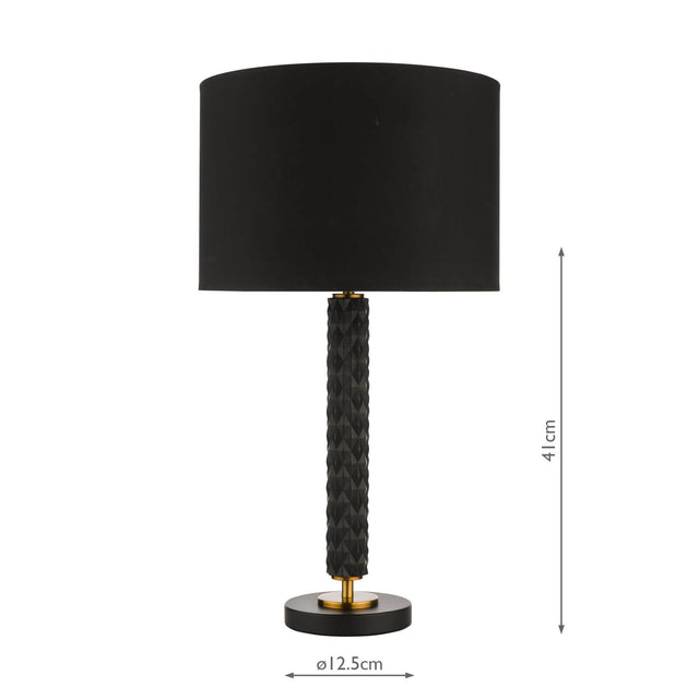 Emani Table Lamp Black Aged Gold Base Only