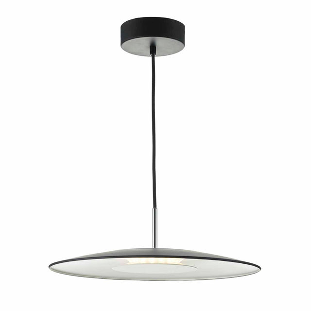 Enoch Pendant Matt Black & Stainless Steel LED