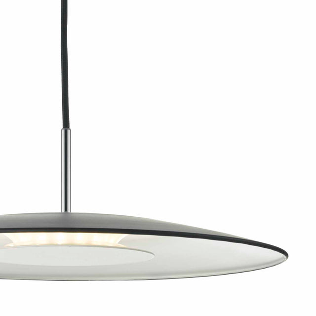 Enoch Pendant Matt Black & Stainless Steel LED