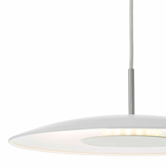 Enoch Pendant White Stainless Steel LED