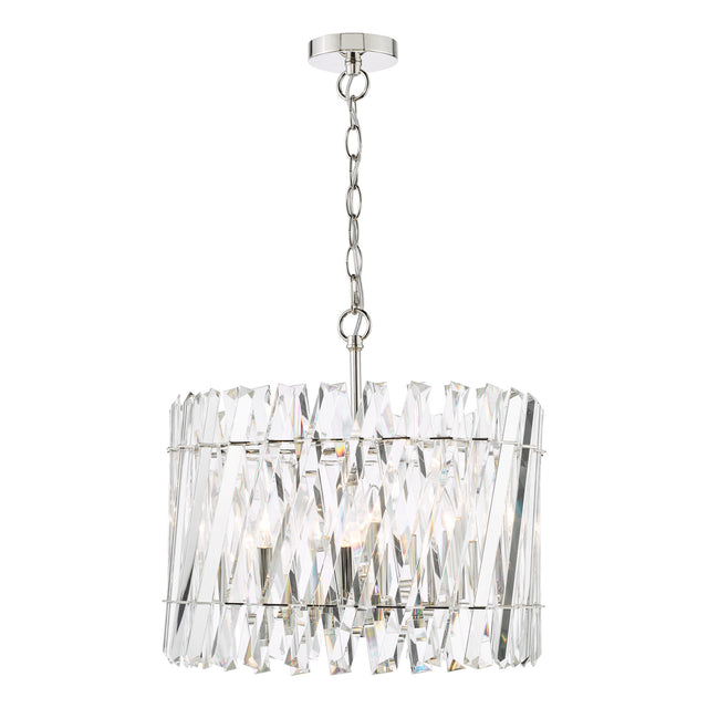 Entwine 6 Light Pendant Polished Nickel and Crystal