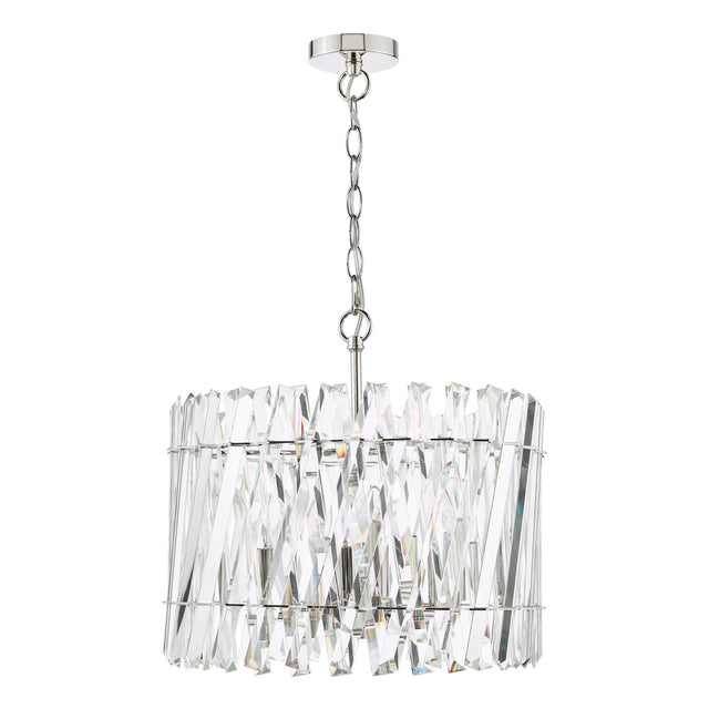 Entwine 6 Light Pendant Polished Nickel and Crystal