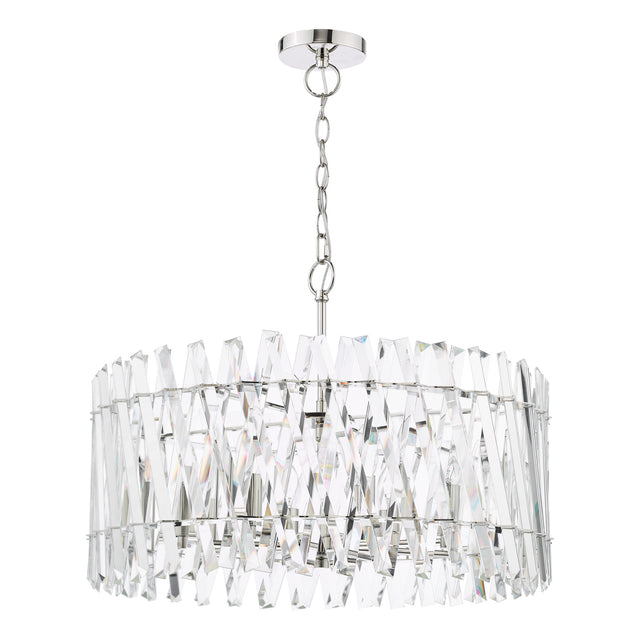 Entwine 8 Light Pendant Polished Nickel and Crystal