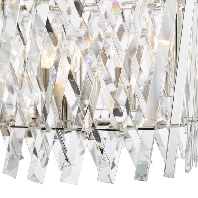 Entwine 10 Light Bar Pendant Polished Nickel and Crystal