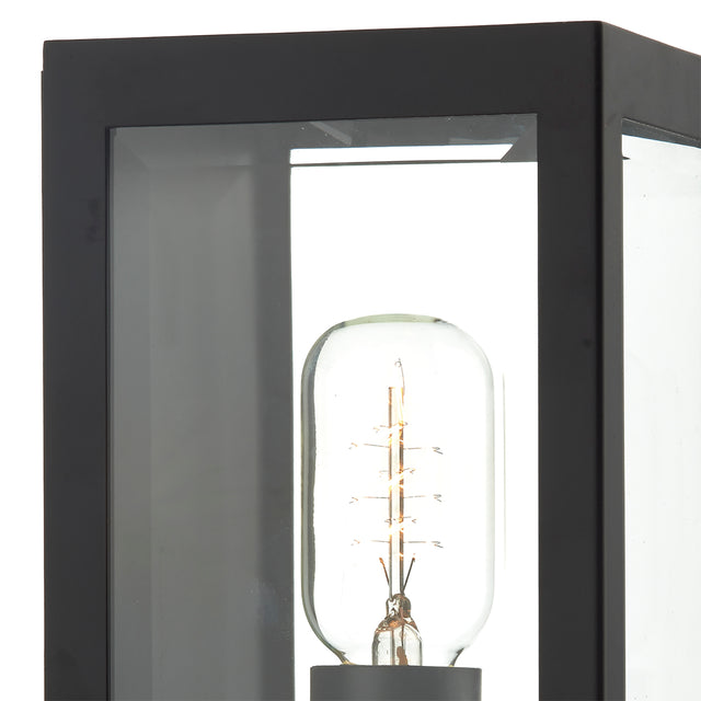 Era Outdoor Wall Light Black Glass IP44