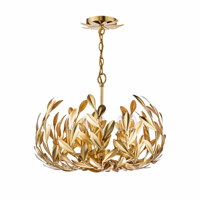 Ercilia 5 Light Pendant Gold Leaf