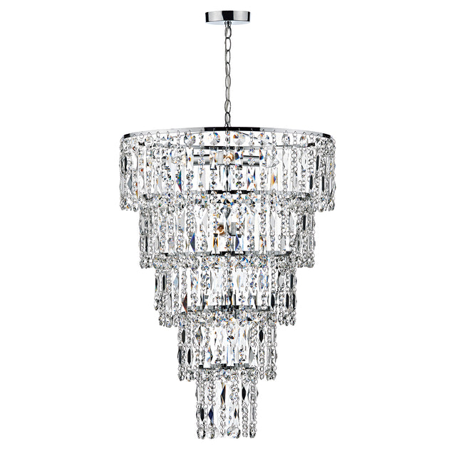 Escala 6 Light Round Crystal Pendant