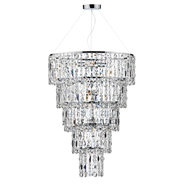 Escala 6 Light Round Crystal Pendant