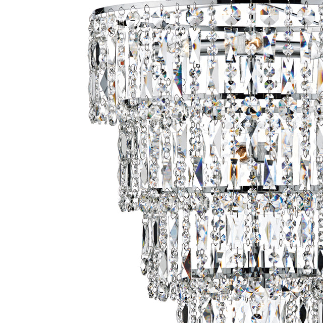 Escala 6 Light Round Crystal Pendant