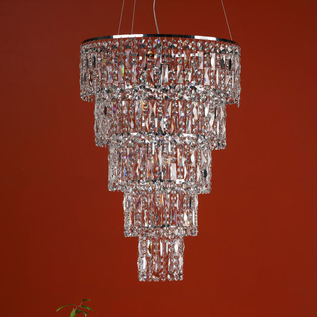 Escala 6 Light Round Crystal Pendant