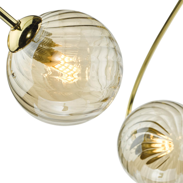 Etta 6 Light Semi Flush Polished Gold Champagne Glass