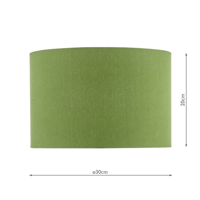 Etzel Green Linen Drum Shade 30cm