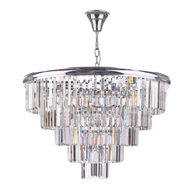 Eulalia 12 Light Chandelier Polished Chrome Crystal