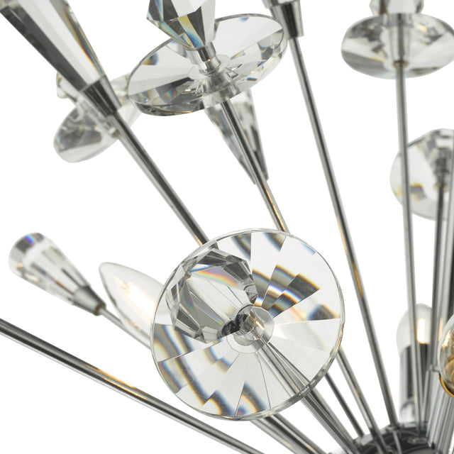 Exodus 8 Light Pendant Polished Chrome Crystal