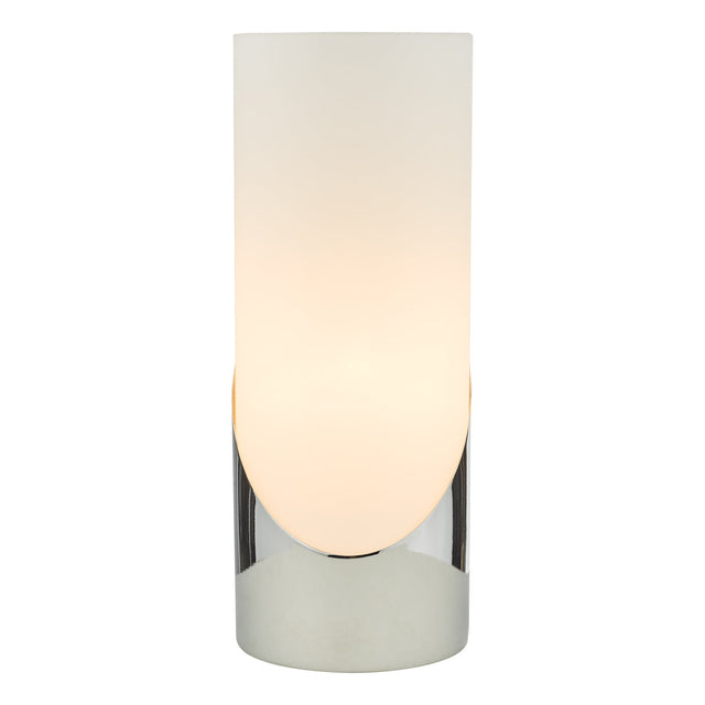 Faris Touch Table Lamp Polished Chrome Opal Glass