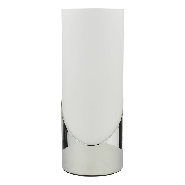 Faris Touch Table Lamp Polished Chrome Opal Glass