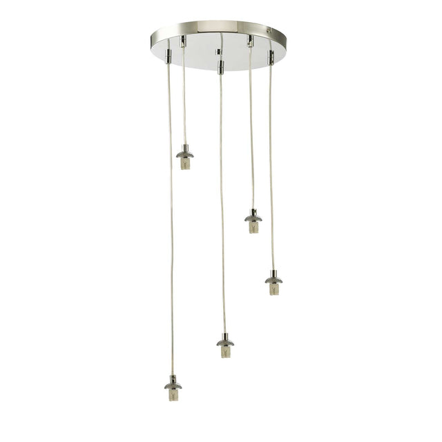 Federico 5 Light Cluster Pendant Polished Chrome Frame Only