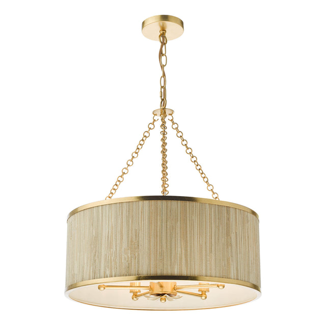 Fenella 5 Light Pendant Gold Leaf