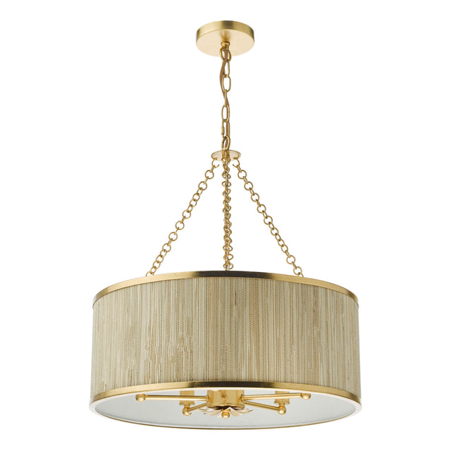 Fenella 5 Light Pendant Gold Leaf