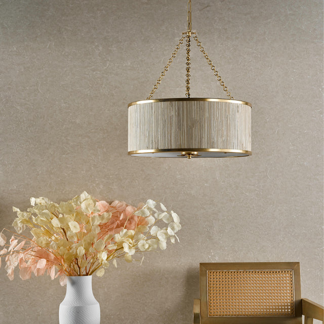 Fenella 5 Light Pendant Gold Leaf