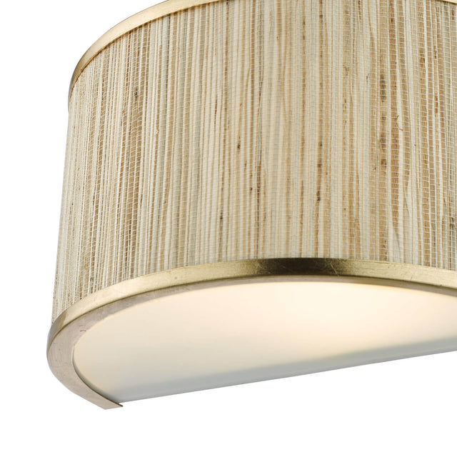 Fenella 2 Light Wall Light Gold Leaf and Seagrass