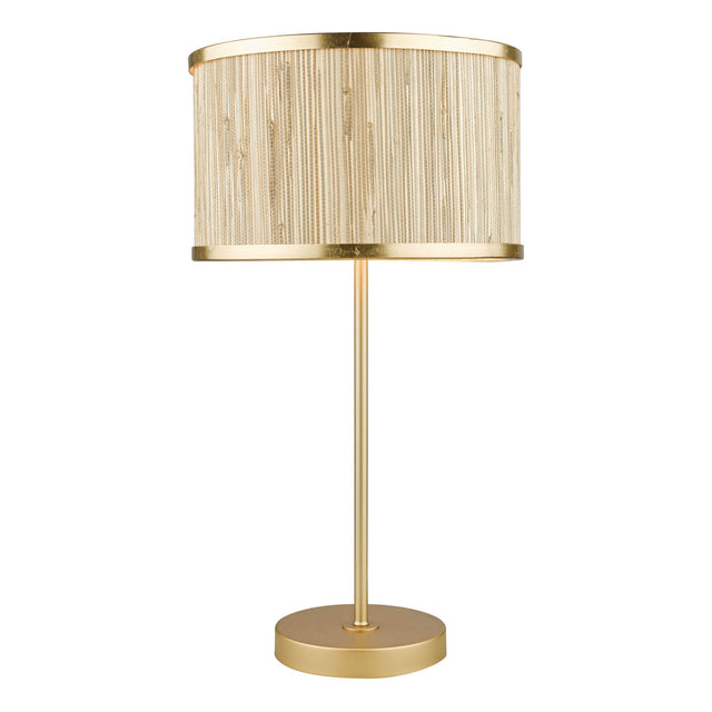 Fenella Table Lamp Gold Leaf With Seagrass Shade