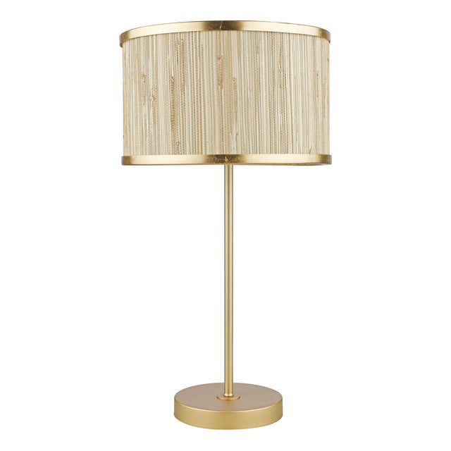 Fenella Table Lamp Gold Leaf With Seagrass Shade