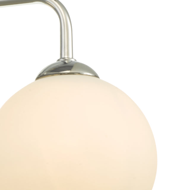 Feya 3 Light Semi Flush Polished Chrome Opal Glass