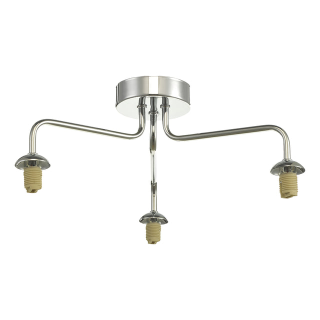 Feya 3 Light Semi Flush Polished Chrome Frame Only