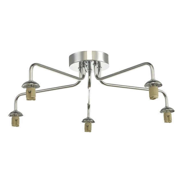 Feya 5 Light Semi Flush Polished Chrome Frame Only