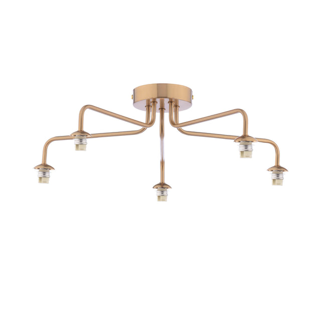 Feya 5 Light Semi-Flush Antique Bronze Fitting Only