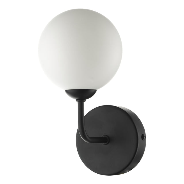 Feya Wall Light Matt Black Opal Glass