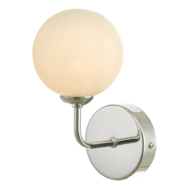 Feya Wall Light Polished Chrome Opal Glass