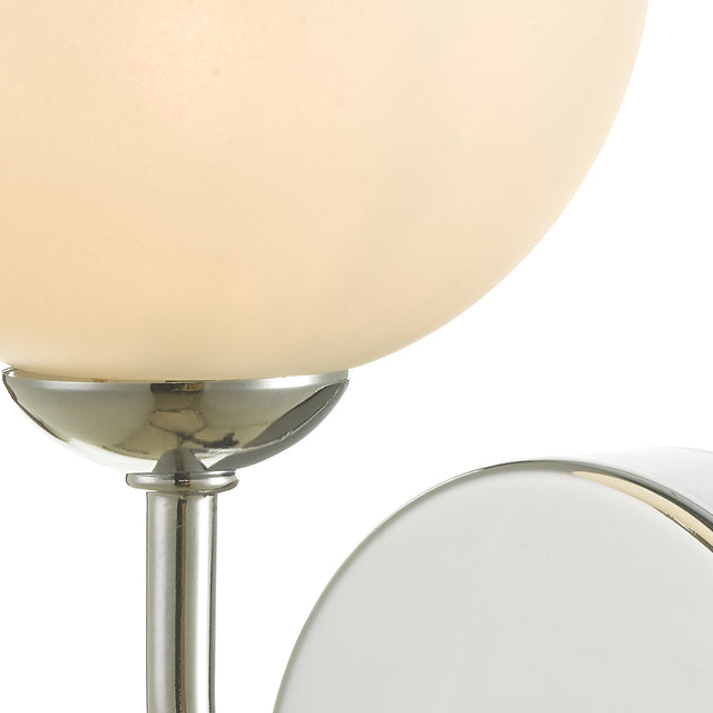 Feya Wall Light Polished Chrome Opal Glass